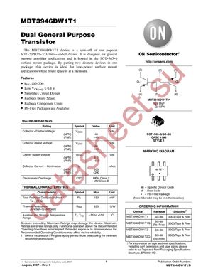 MBT3946DW1T2G datasheet  